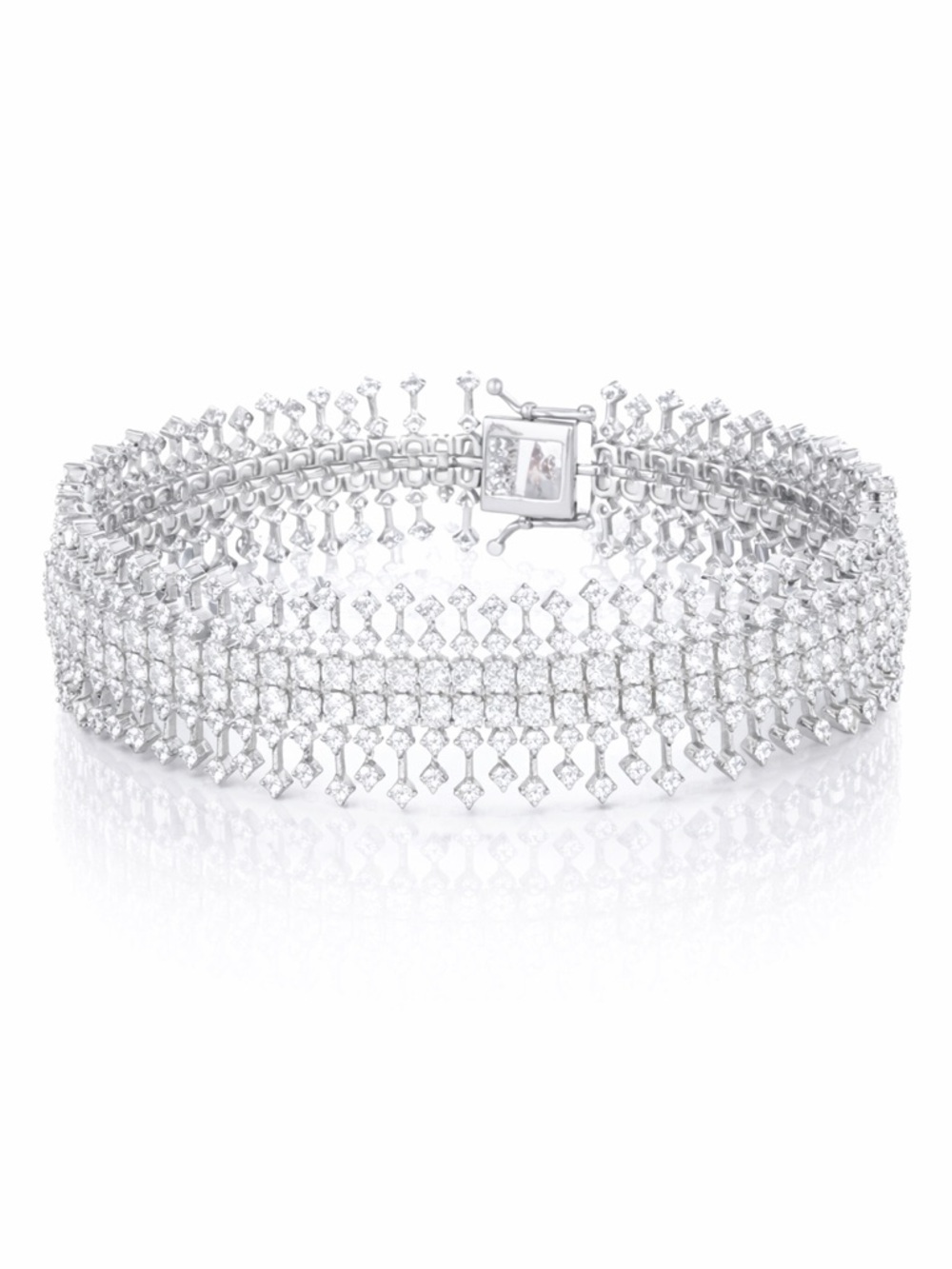 Gorgeous Silver Zircon Bracelet